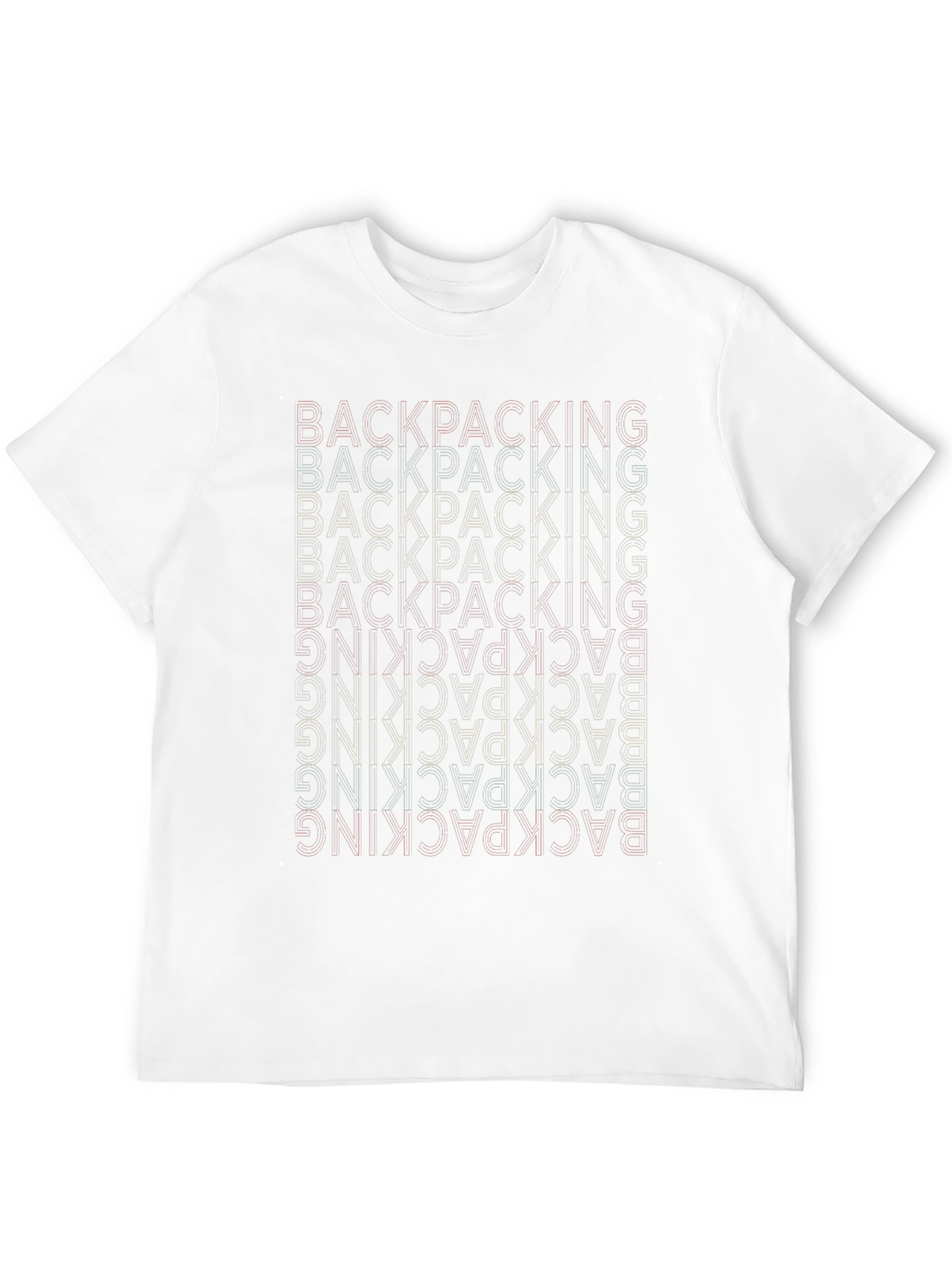 Backpacking Word Design Black T-Shirt