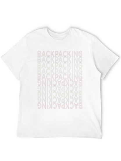 Backpacking Word Design Black T-Shirt