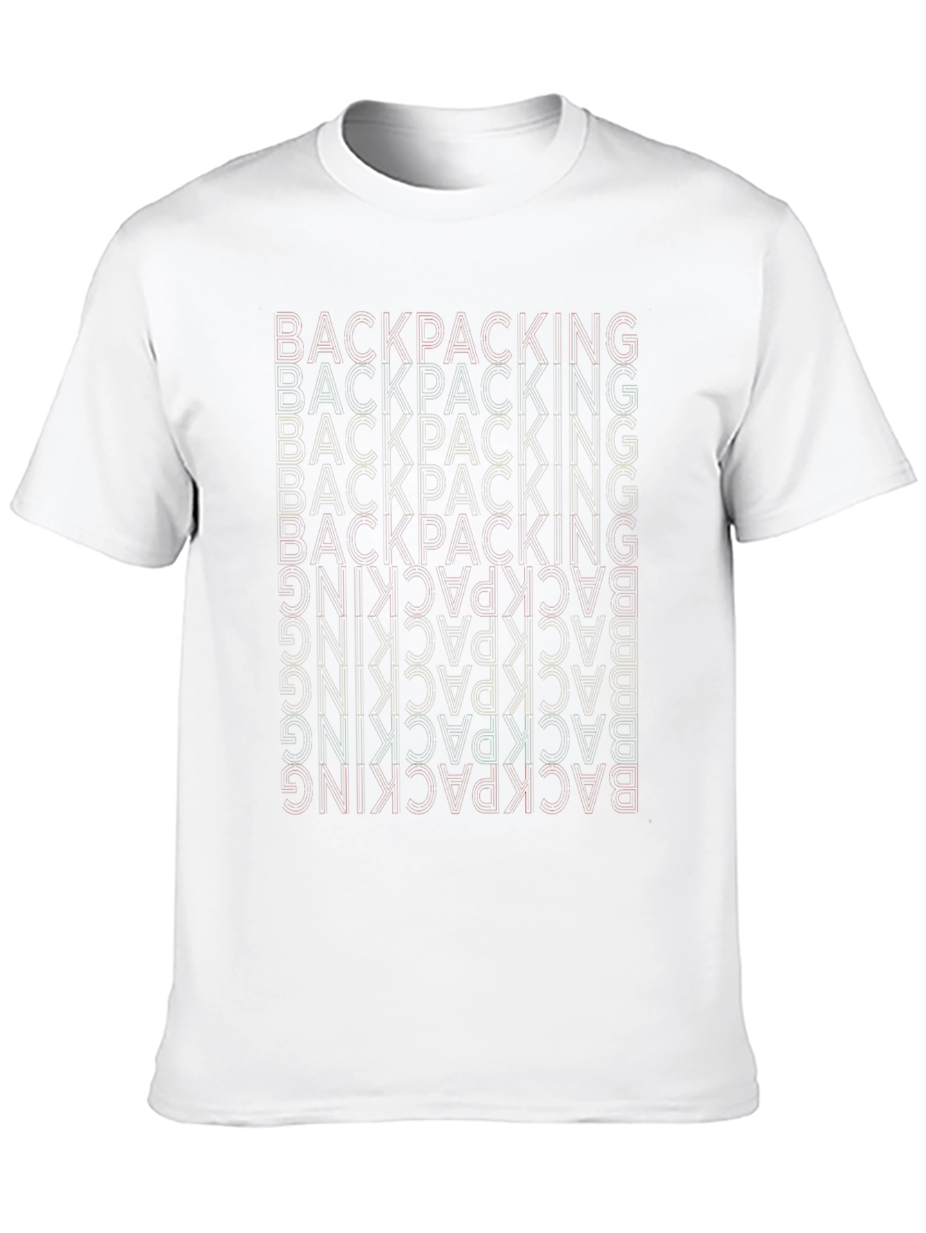 Backpacking Word Design Black T-Shirt