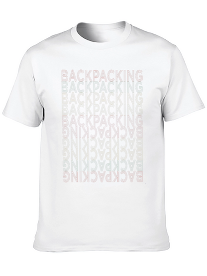 Backpacking Word Design Black T-Shirt