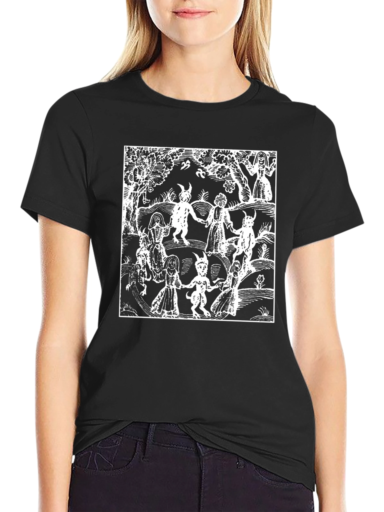 Medieval Witches Sabbath Black T-Shirt