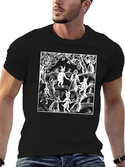 Medieval Witches Sabbath Black T-Shirt