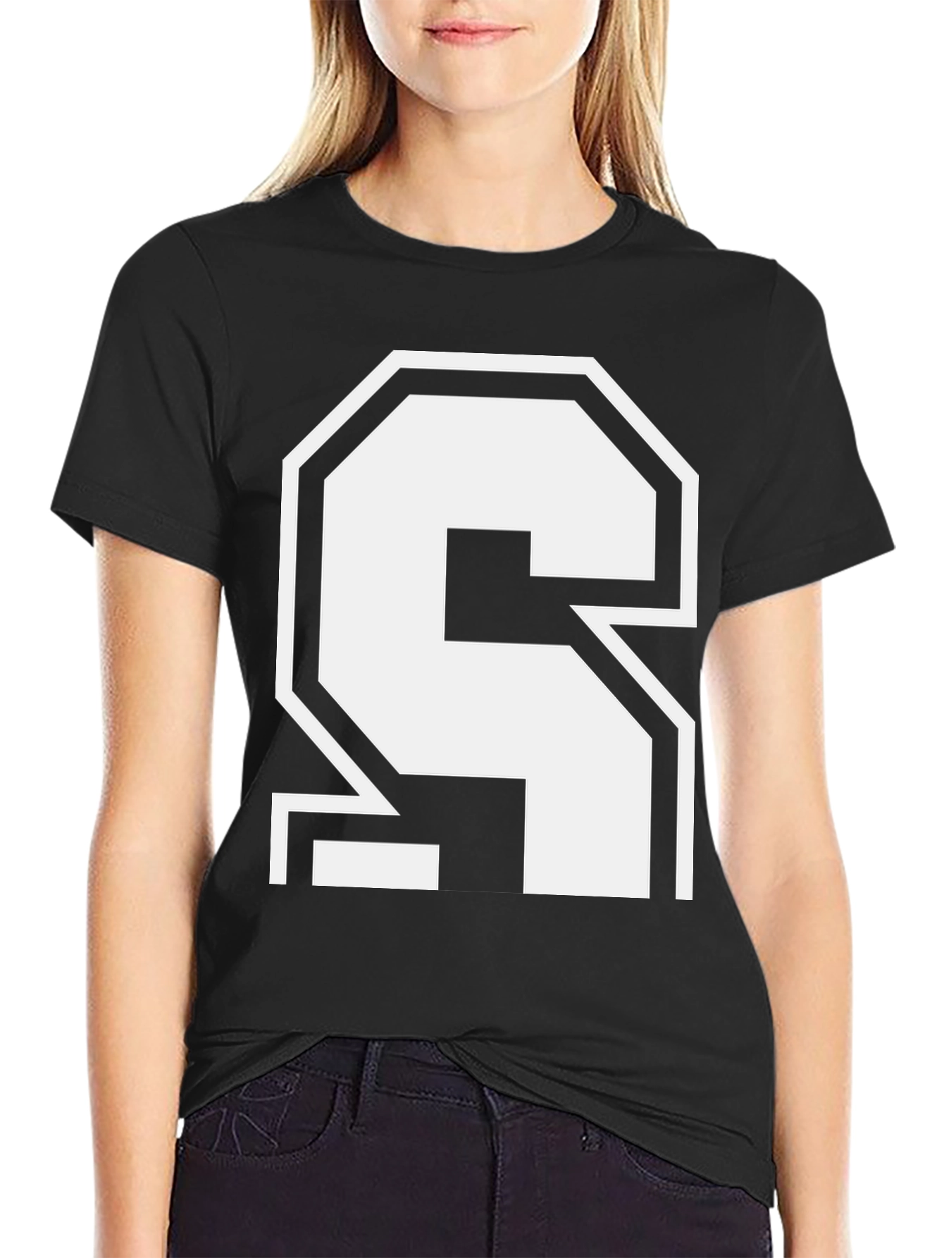 Bold Number 4 Black T-Shirt