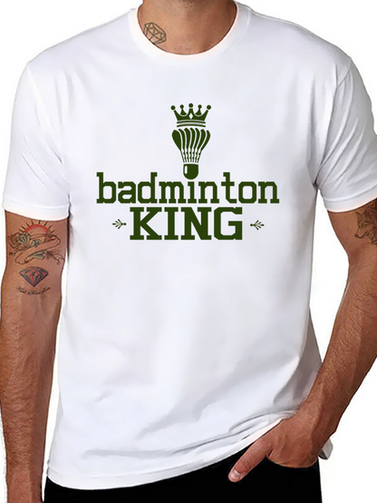 Badminton King Graphic Tee - Sports Fan Apparel