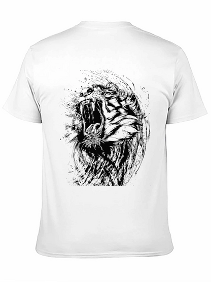 Abstract Graphic Print Black T-Shirt