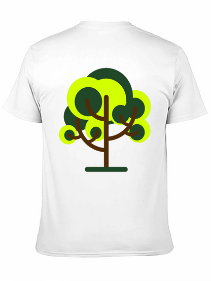 Abstract Tree Graphic Tee - Black