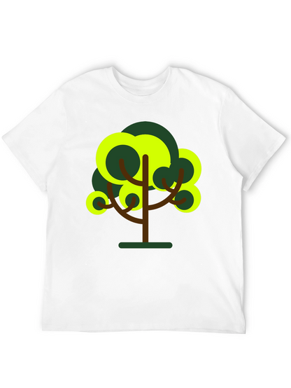 Abstract Tree Graphic Tee - Black