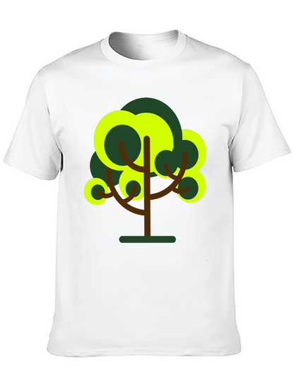 Abstract Tree Graphic Tee - Black