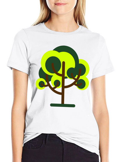 Abstract Tree Graphic Tee - Black