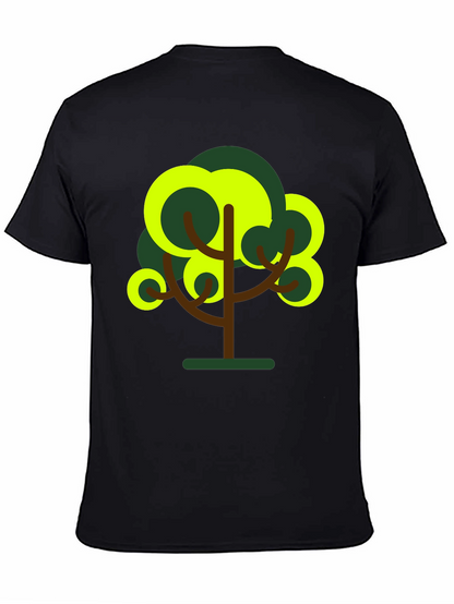 Abstract Tree Graphic Tee - Black