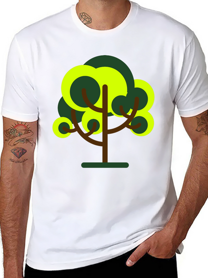 Abstract Tree Graphic Tee - Black