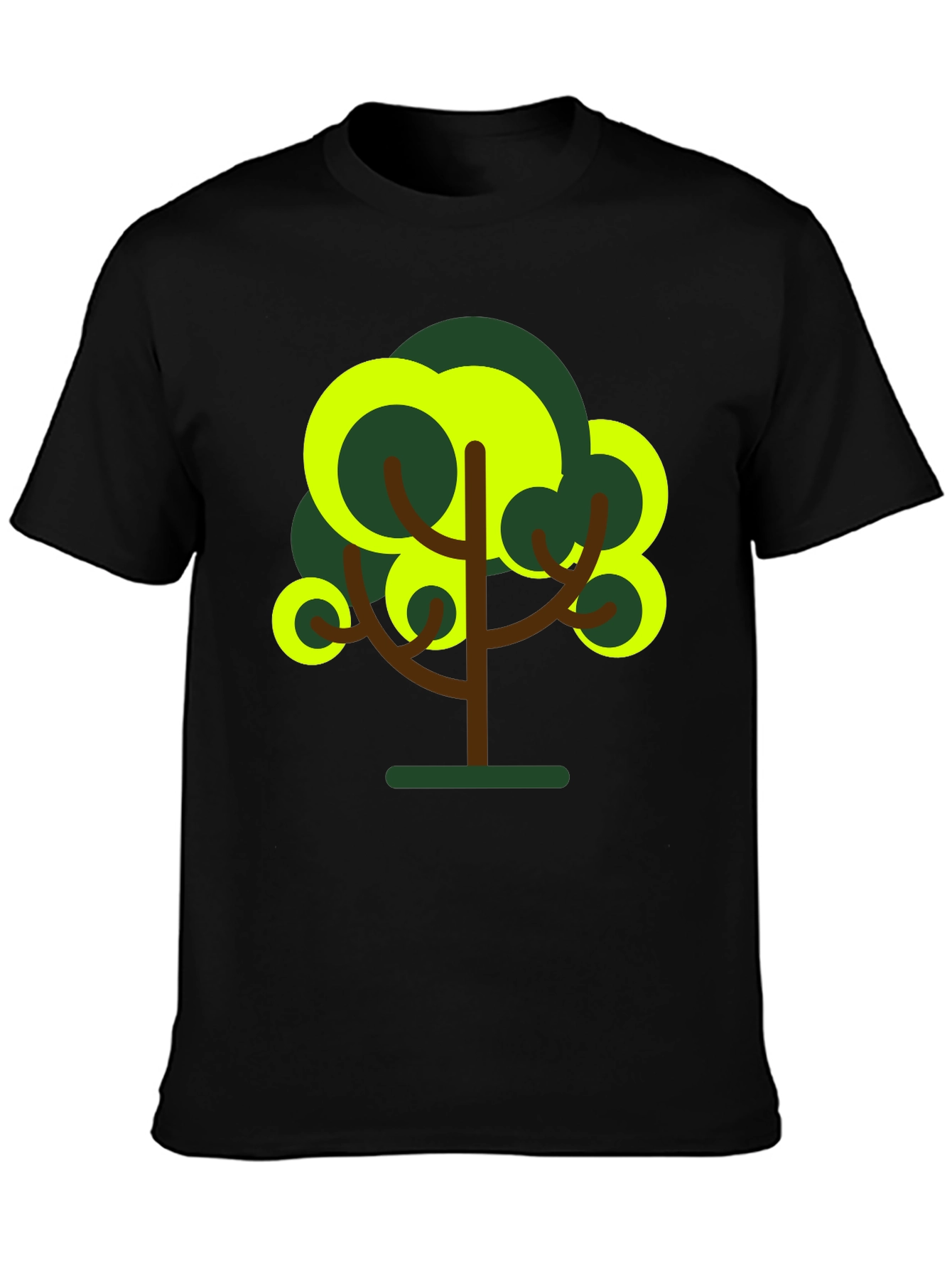 Abstract Tree Graphic Tee - Black