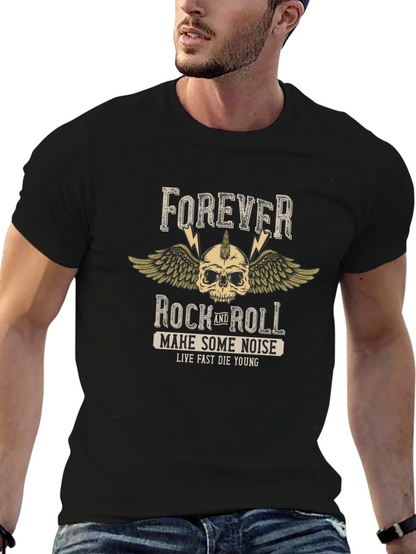 Forever Rock and Roll Black Graphic Tee