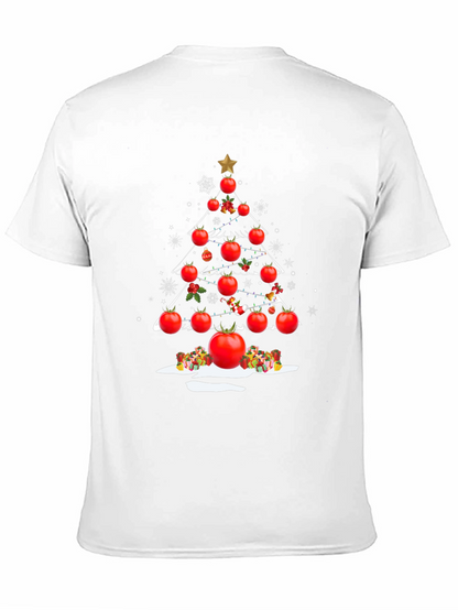 Tomato Christmas Tree T-Shirt - Festive Foodie Apparel