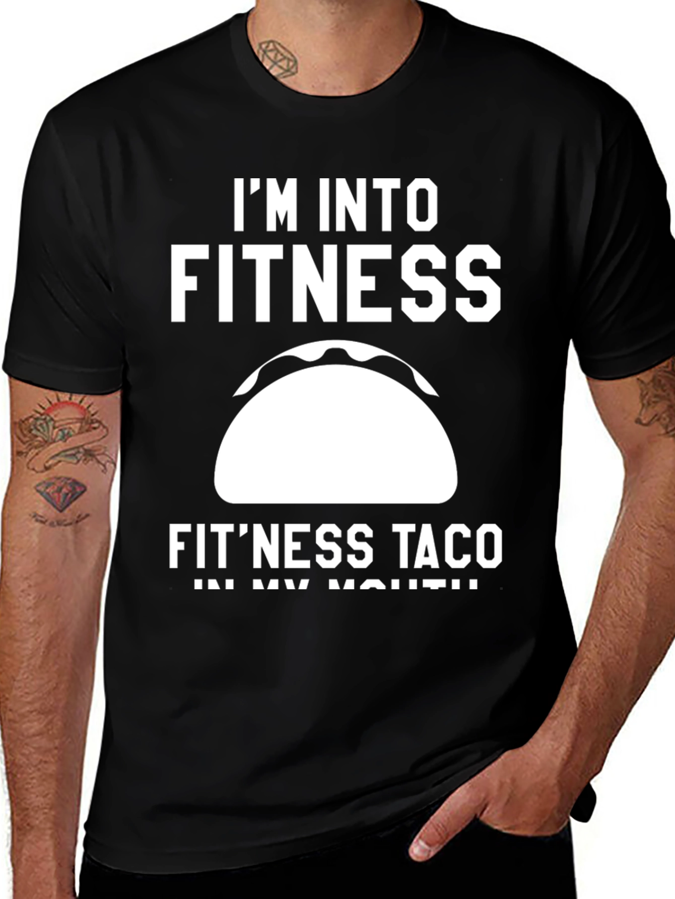Fitness Taco Graphic T-Shirt - Funny Workout Tee