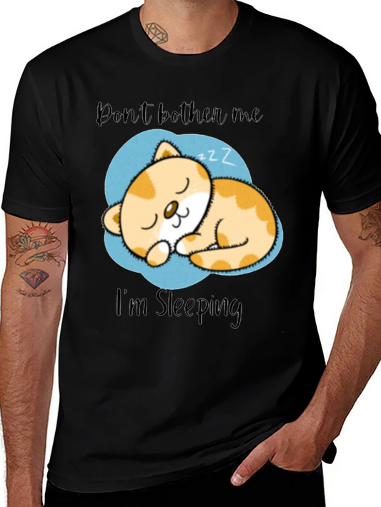 Dont Bother Me Im Sleeping Cat Graphic T-Shirt