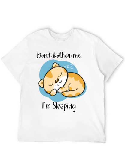 Dont Bother Me Im Sleeping Cat Graphic T-Shirt