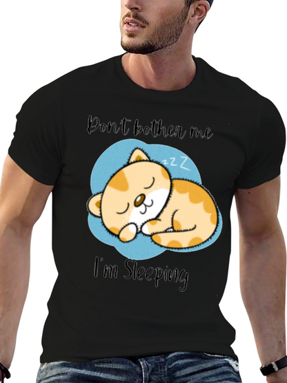 Dont Bother Me Im Sleeping Cat Graphic T-Shirt