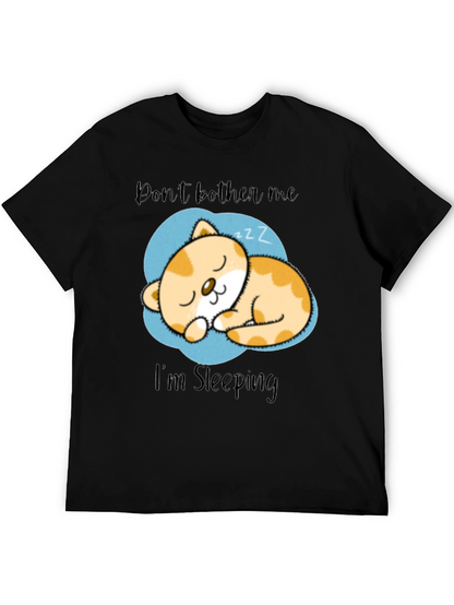 Dont Bother Me Im Sleeping Cat Graphic T-Shirt