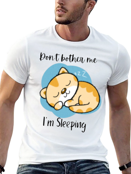 Dont Bother Me Im Sleeping Cat Graphic T-Shirt