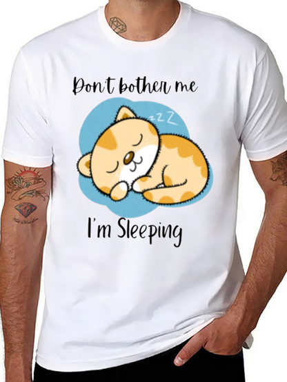 Dont Bother Me Im Sleeping Cat Graphic T-Shirt