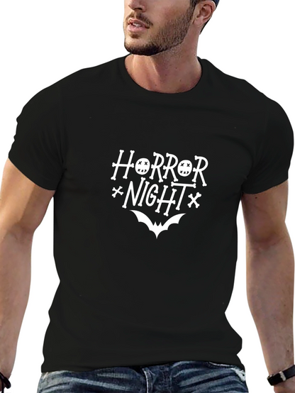 Horror Night Graphic Tee - Halloween Style