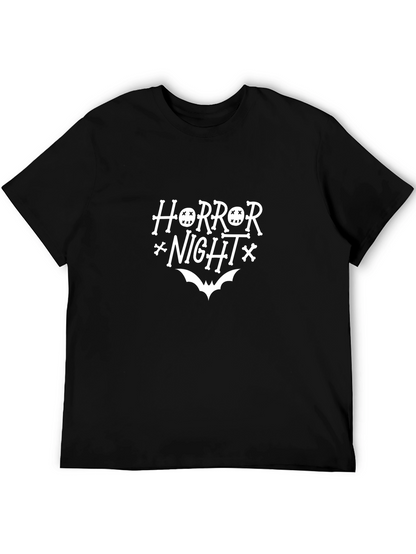 Horror Night Graphic Tee - Halloween Style