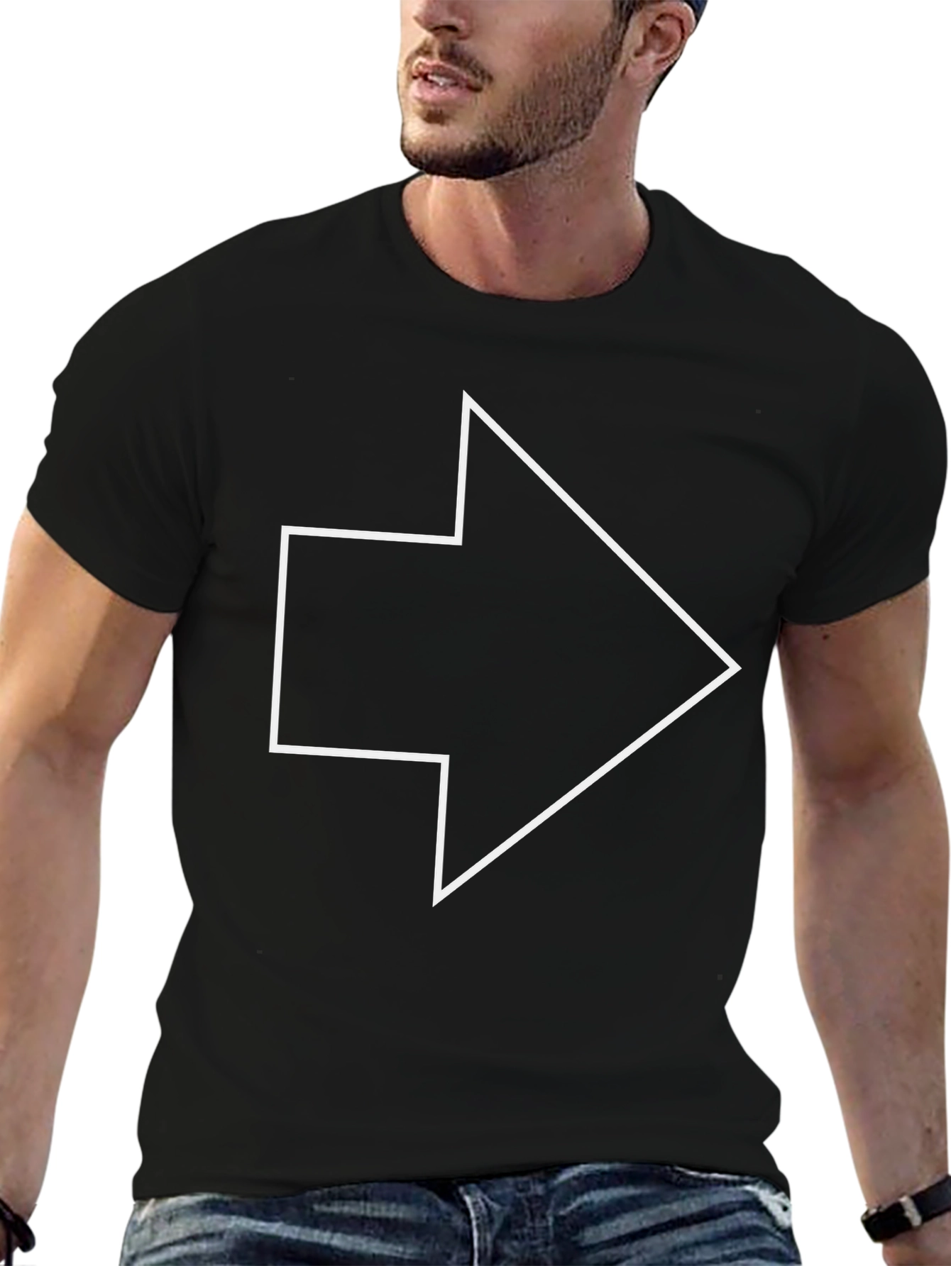 Arrow Graphic Tee - Modern Minimalist Design