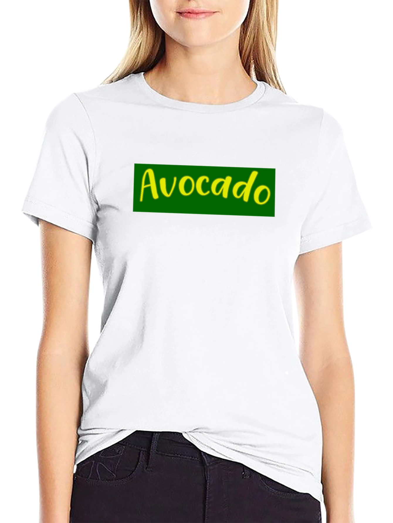 Avocado T-Shirt - Green & Yellow Graphic Print