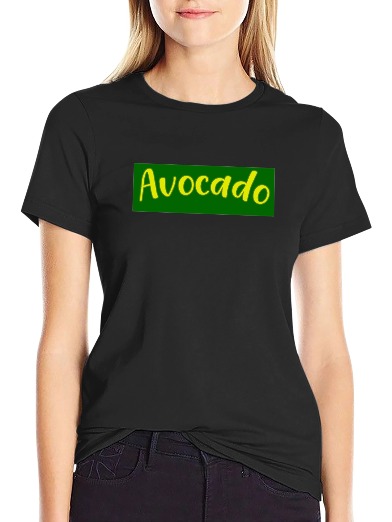Avocado T-Shirt - Green & Yellow Graphic Print
