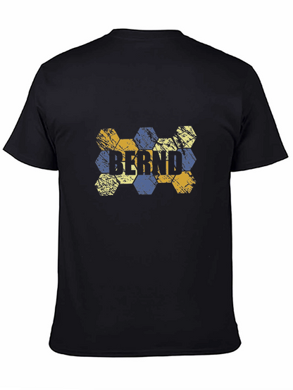 Bernd Hexagon Pattern T-Shirt - Black