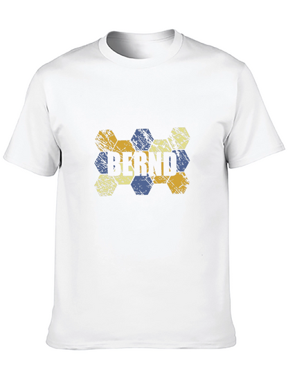 Bernd Hexagon Pattern T-Shirt - Black