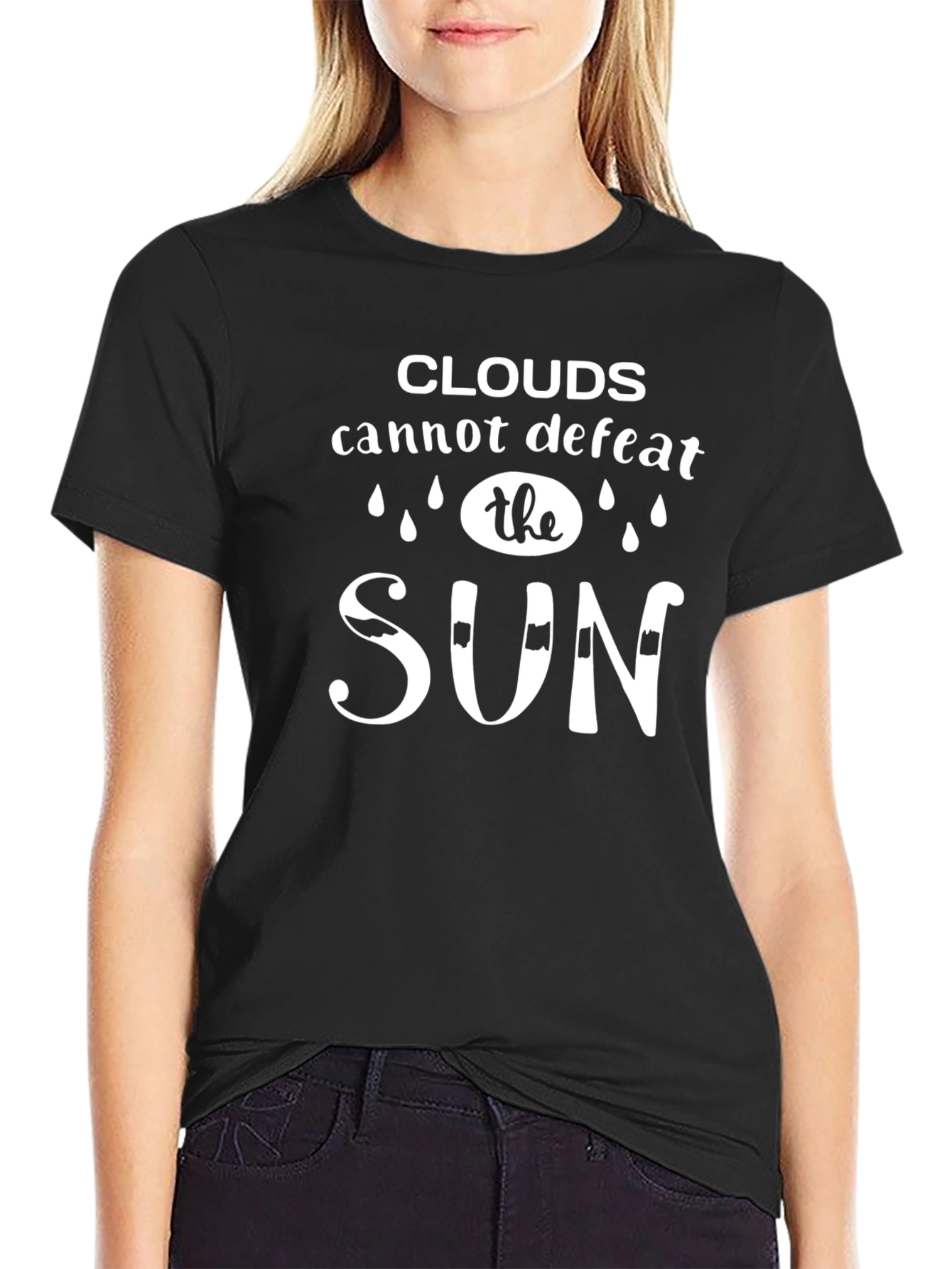 Clouds Cannot Defeat the Sun Black T-Shirt