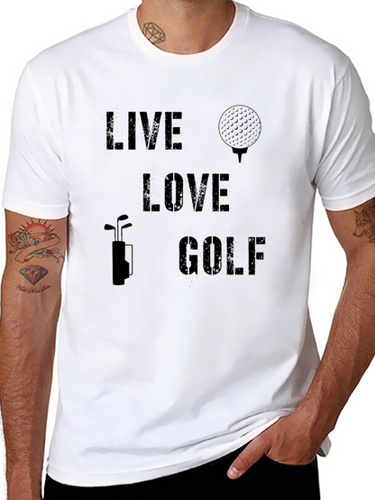 Live Love Golf Graphic T-Shirt - Golfing Apparel