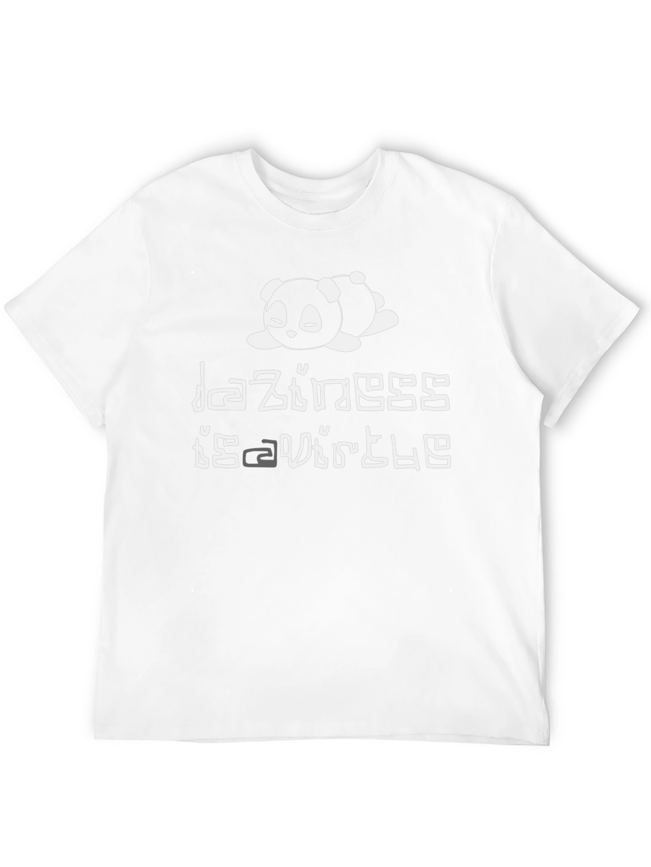 Laziness is Virtue T-Shirt - Panda Graphic Tee