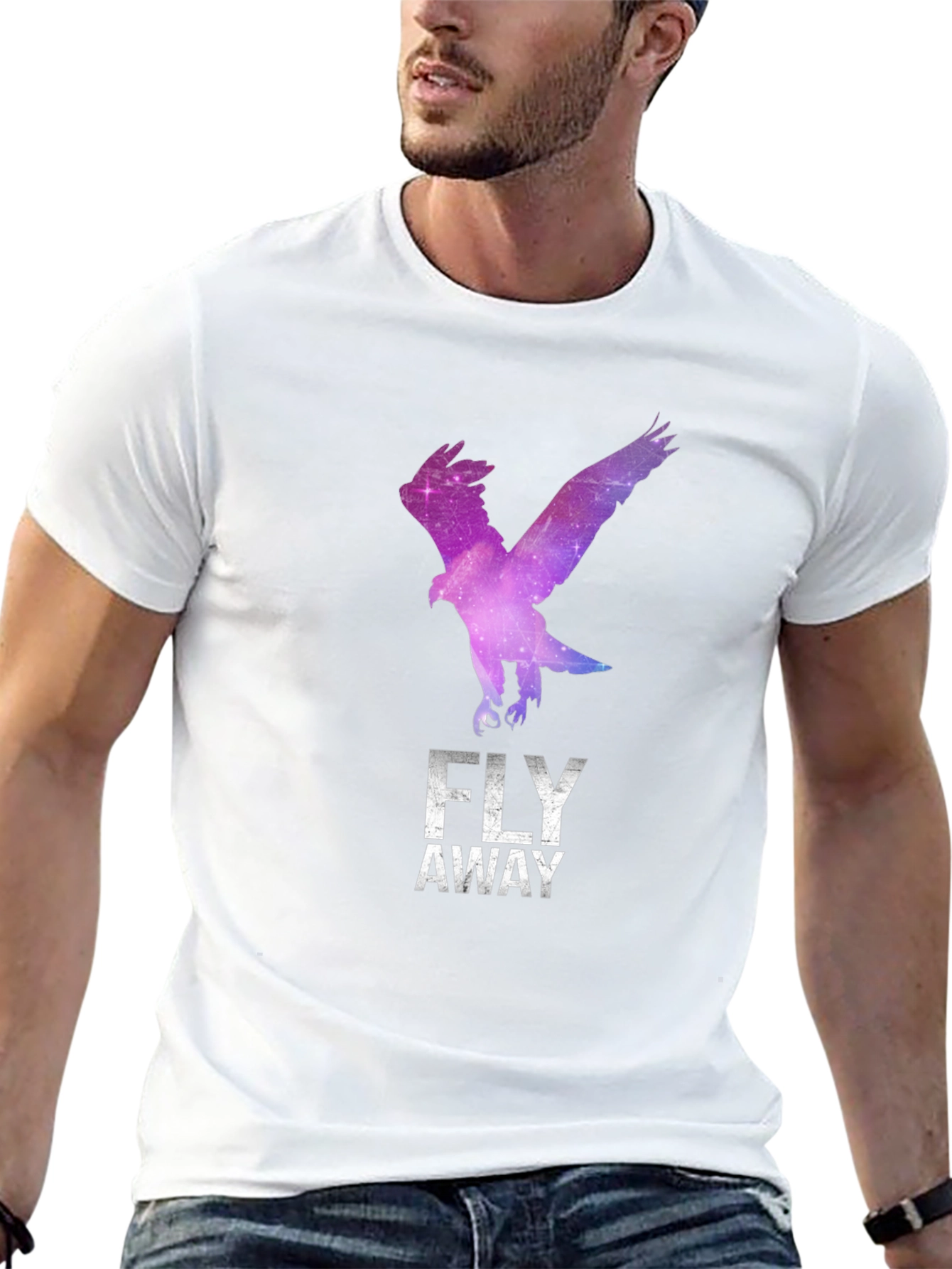 Fly Away Eagle Graphic Tee - Stylish Black T-Shirt