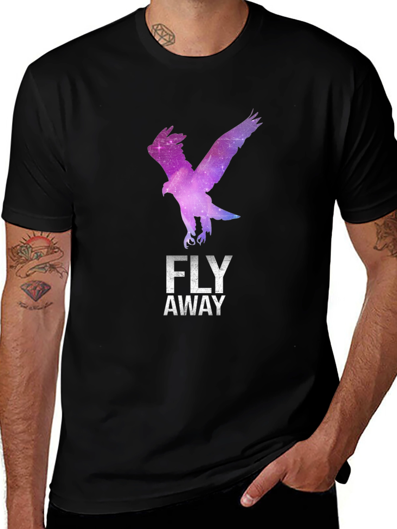 Fly Away Eagle Graphic Tee - Stylish Black T-Shirt