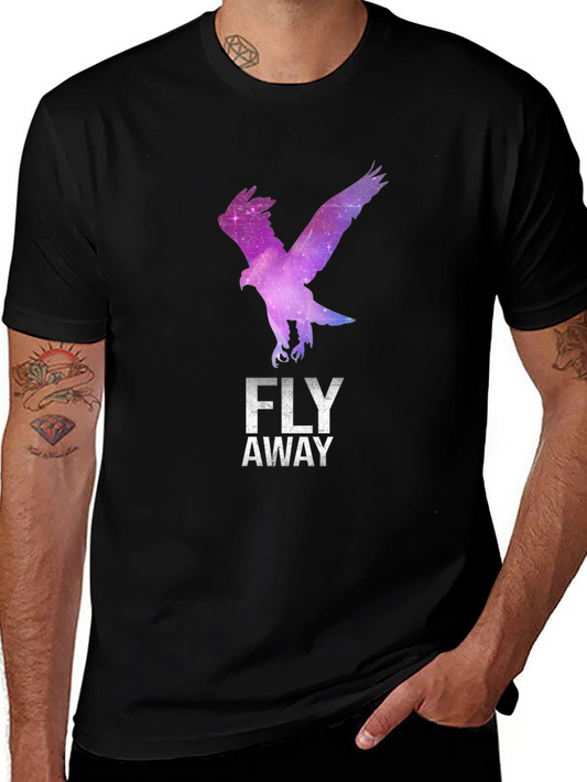 Fly Away Eagle Graphic Tee - Stylish Black T-Shirt