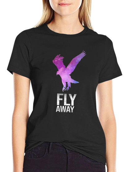 Fly Away Eagle Graphic Tee - Stylish Black T-Shirt