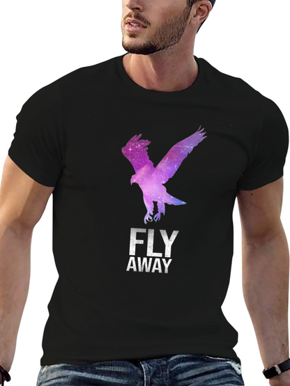 Fly Away Eagle Graphic Tee - Stylish Black T-Shirt