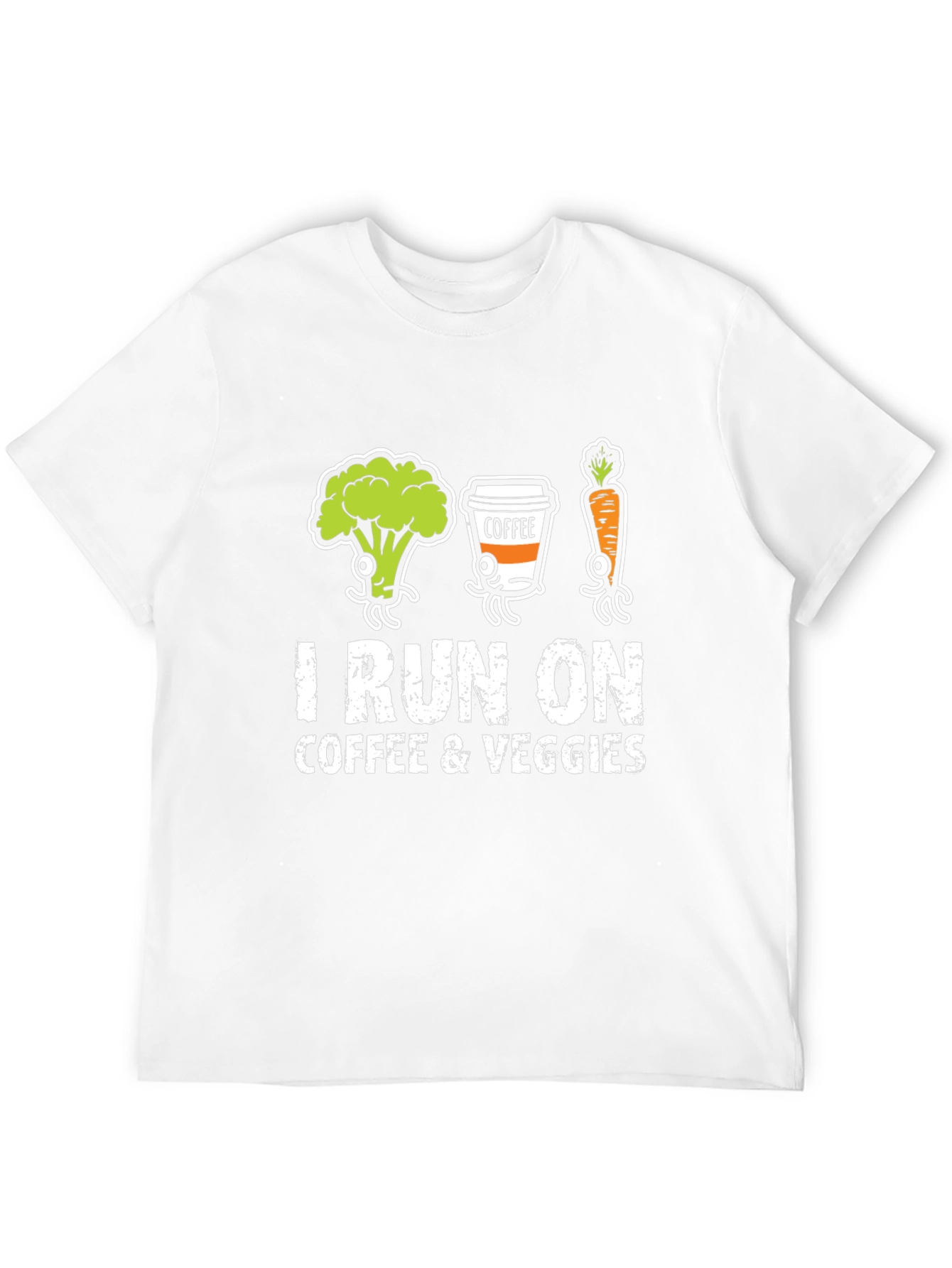 I Run on Coffee & Veggies Graphic T-Shirt