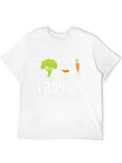 I Run on Coffee & Veggies Graphic T-Shirt