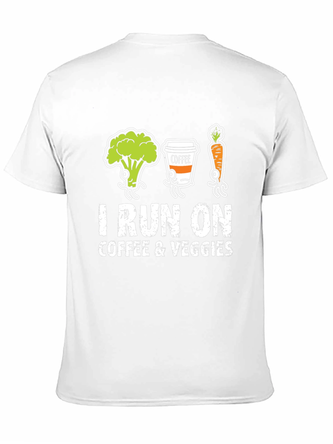 I Run on Coffee & Veggies Graphic T-Shirt
