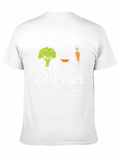 I Run on Coffee & Veggies Graphic T-Shirt