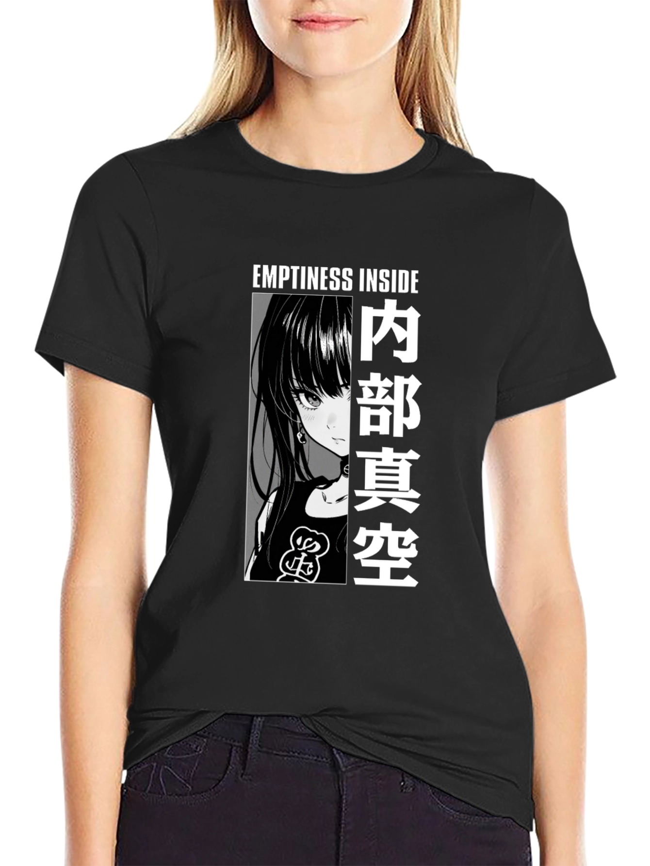 Anime Graphic Tee - Emptiness Inside T-Shirt