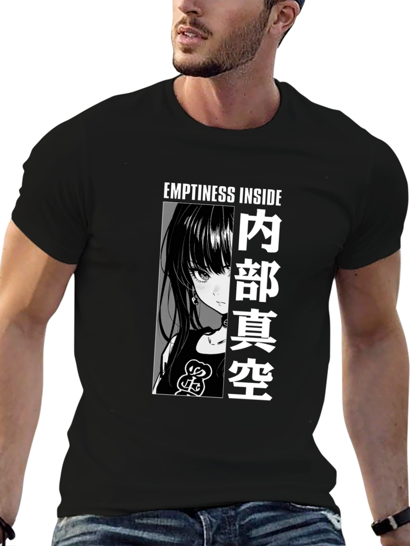 Anime Graphic Tee - Emptiness Inside T-Shirt