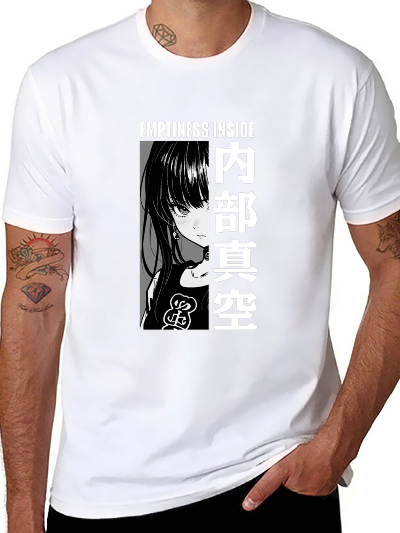 Anime Graphic Tee - Emptiness Inside T-Shirt