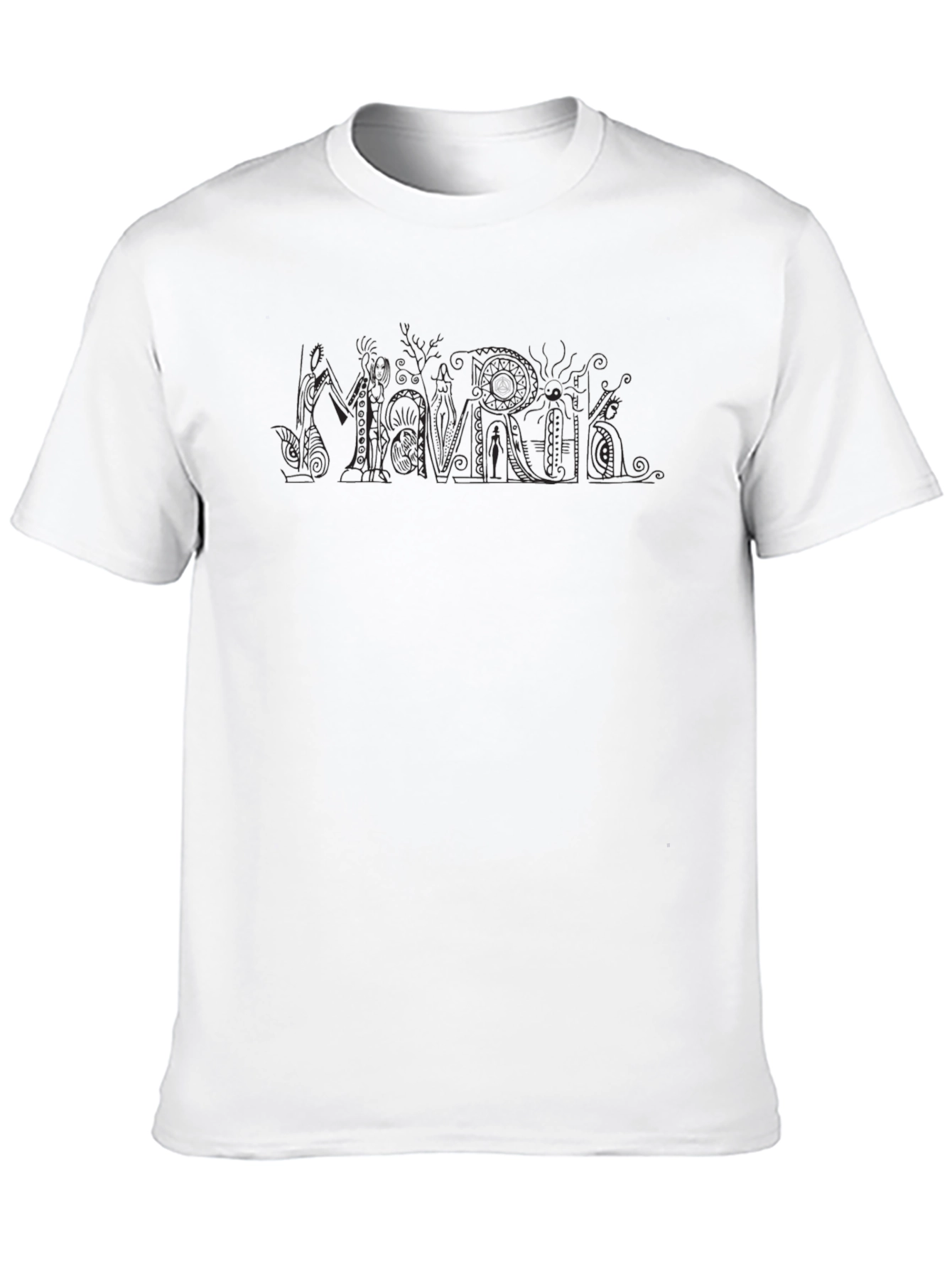 Mystical Graphic Tee - Artistic Black Cotton T-Shirt