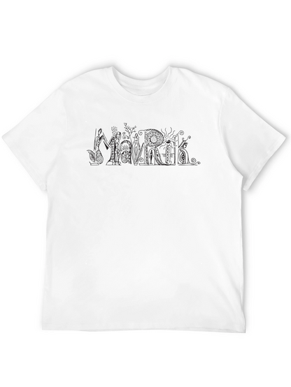 Mystical Graphic Tee - Artistic Black Cotton T-Shirt