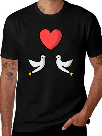 Dove Heart Graphic Tee - Love & Peace T-Shirt